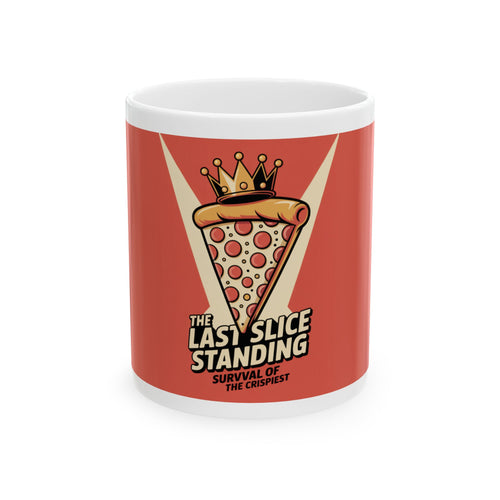 Pizza Slice Champion Ceramic Mug - Fun Gift for Pizza Lovers, Unique Kitchen Decor, Ideal for Birthdays, Anniversaries, Fun Parties