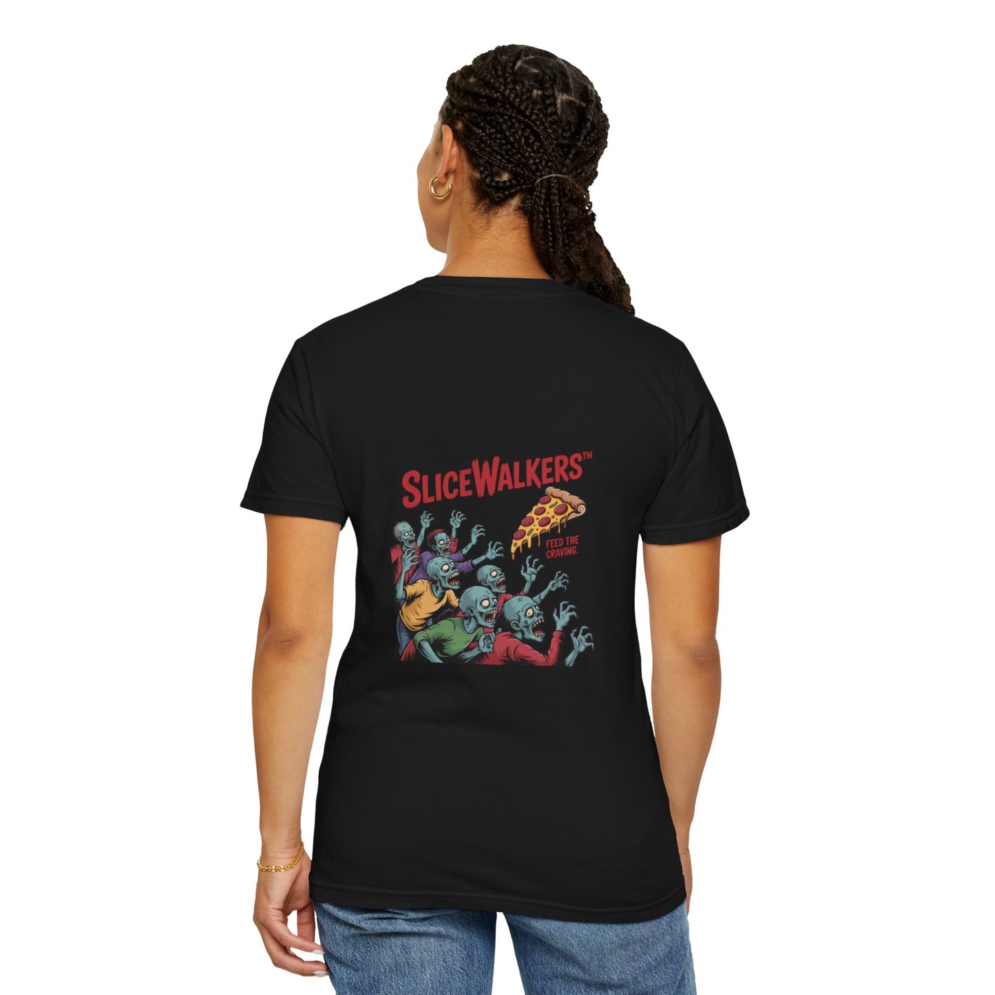 Zombie Slice Walkers T-Shirt | Fun Graphic Tee for Halloween, Costume Party, Gifts, Casual Wear, Everyday Style