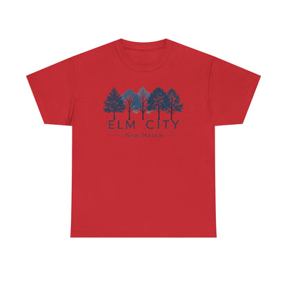 Elm City Unisex Heavy Cotton Tee - Nature-Inspired Graphic T-Shirt, Outdoor Vibe, Perfect Gift, Casual Wear, Eco-Friendly Style