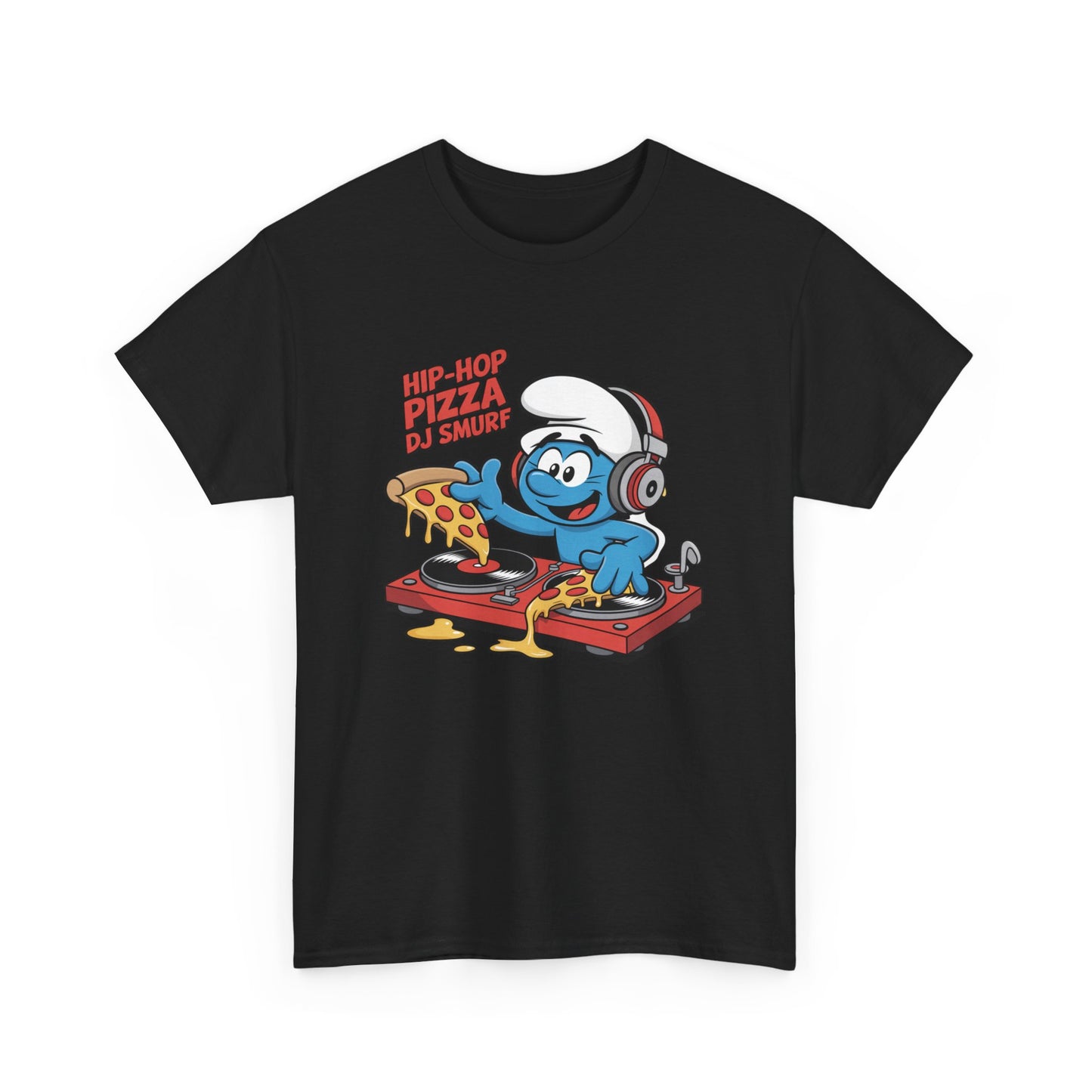 Hip-Hop Pizza DJ Smurf Unisex Heavy Cotton Tee