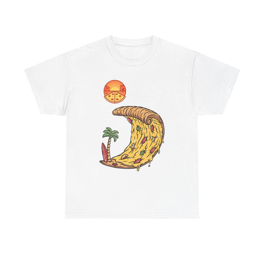 Vibrant Pizza Wave Unisex Heavy Cotton Tee - Fun Summer Vibe T-Shirt