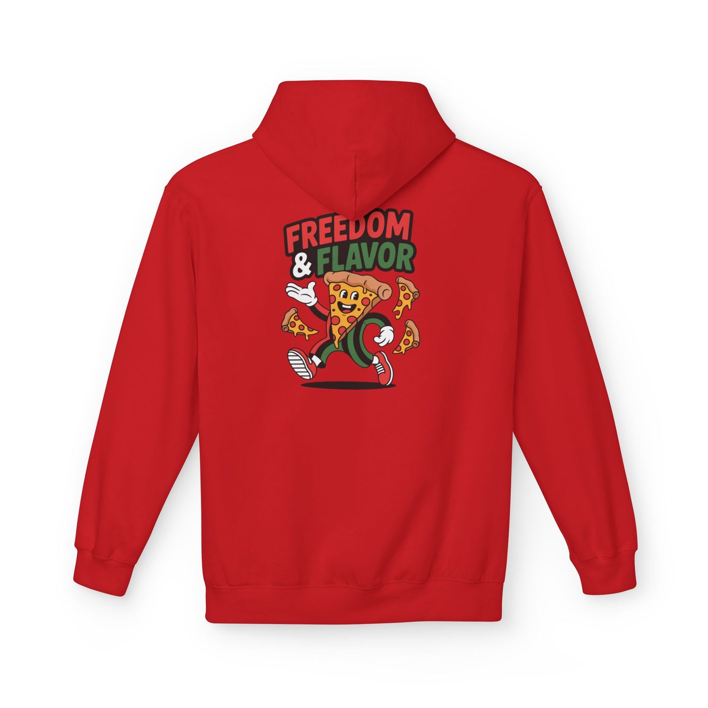 Freedom & Flavor Hoodie | Unisex Fleece Sweatshirt, Casual Wear, Pizza Lover Gift, Stylish Loungewear, Cozy Outfit