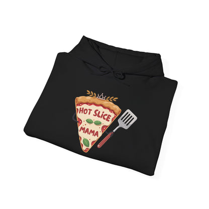 Pizza Lover Unisex Hoodie - 'Hot Slice Mama' Design