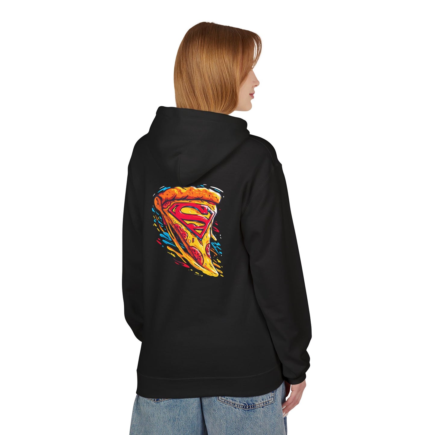 Pizza Superhero Fleece Hoodie