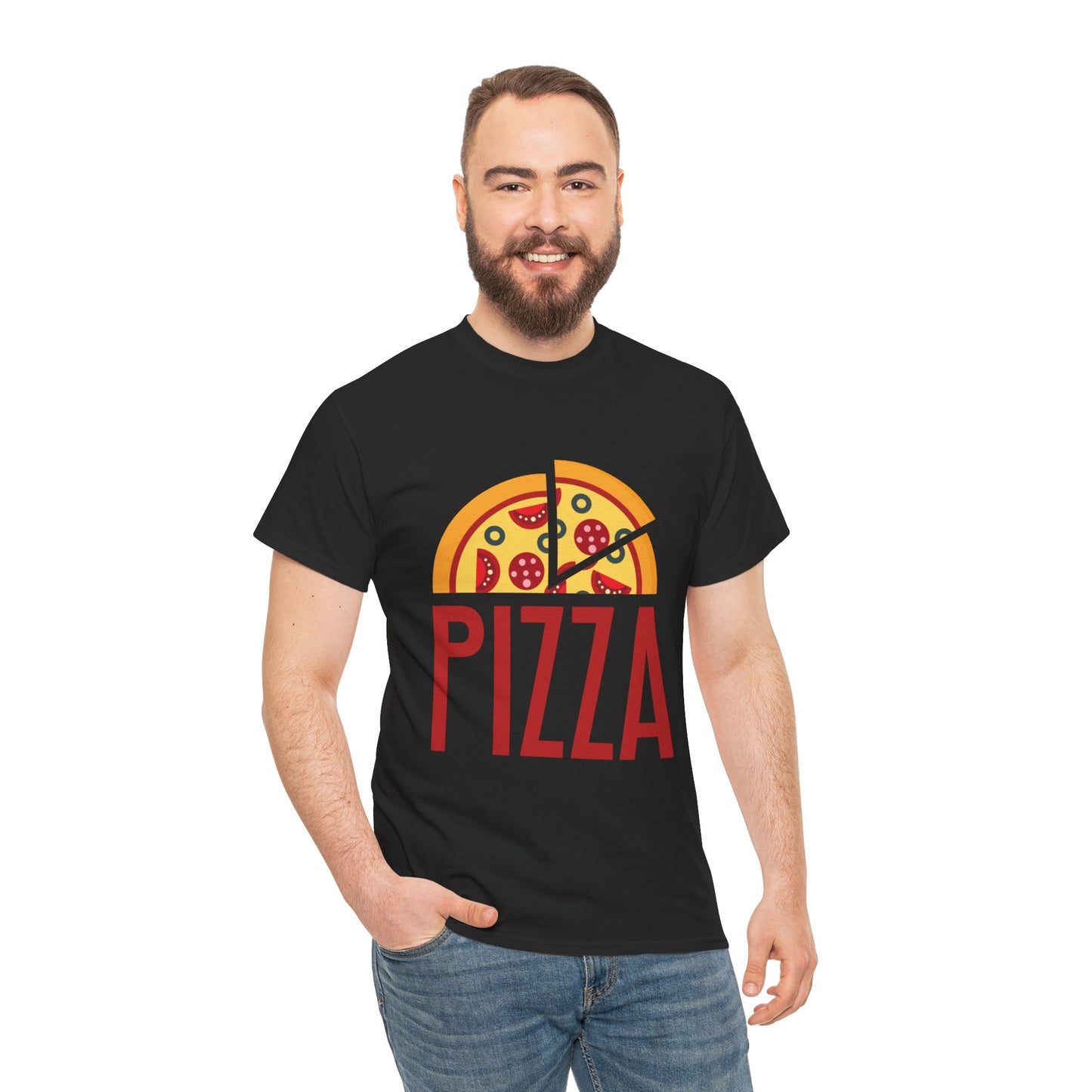 Fun Pizza Slice Unisex Heavy Cotton Tee - Perfect for Food Lovers!