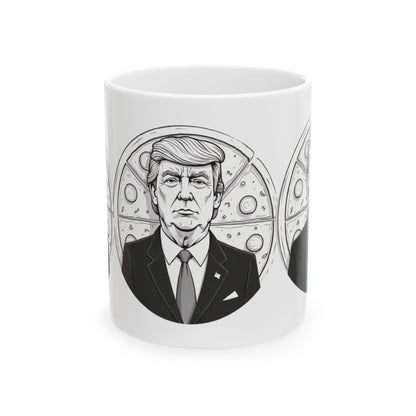 Donald Trump Inspired Ceramic Mug, Political Gift, Humor Mug, Funny Coffee Cup, Retro Style Drinkware, Election Memorabilia