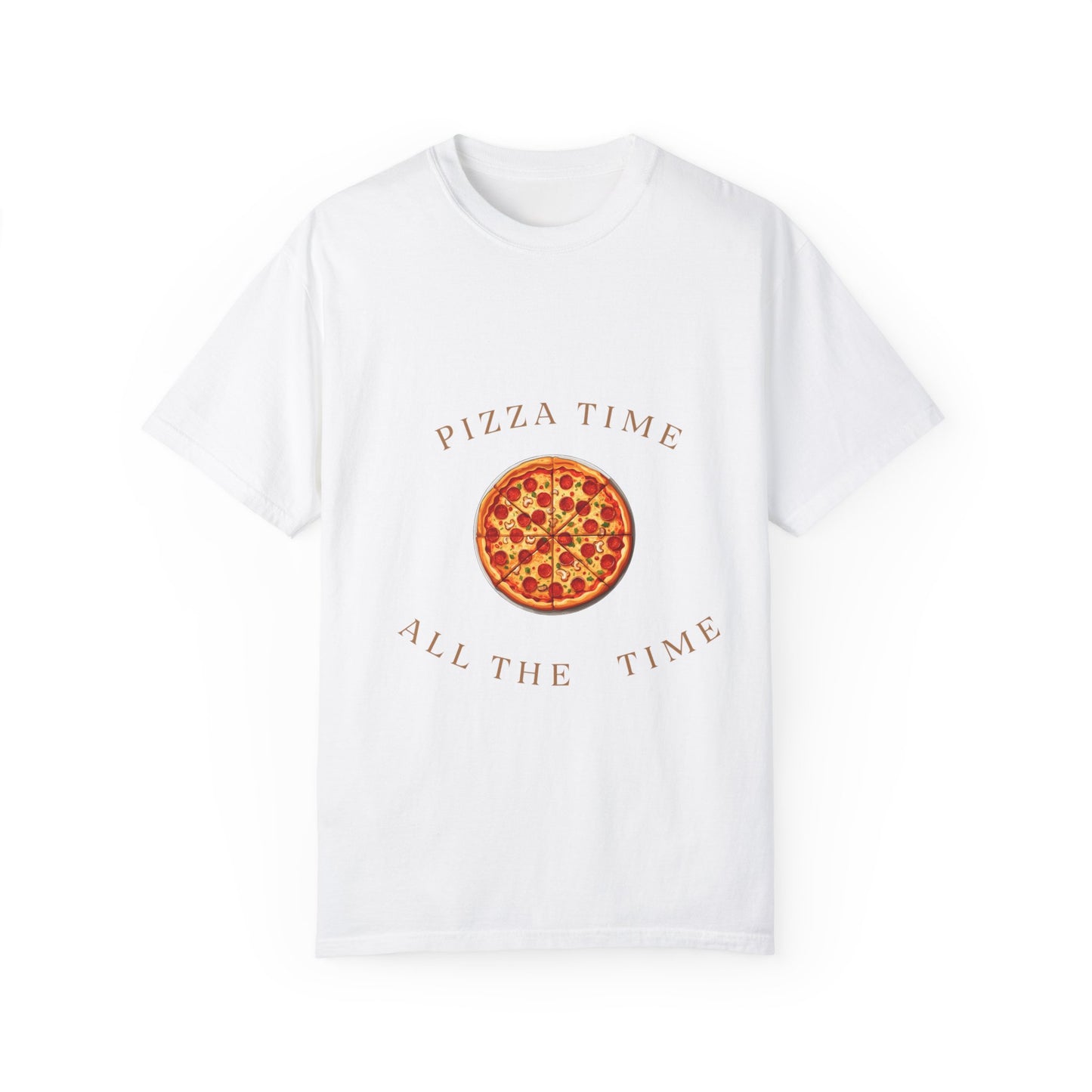 Pizza Time Unisex Garment-Dyed T-shirt - Perfect for Food Lovers and Casual Gatherings