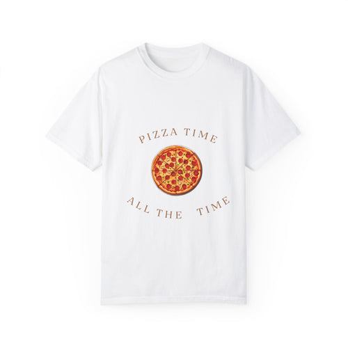 Pizza Time Unisex Garment-Dyed T-shirt - Perfect for Food Lovers and Casual Gatherings