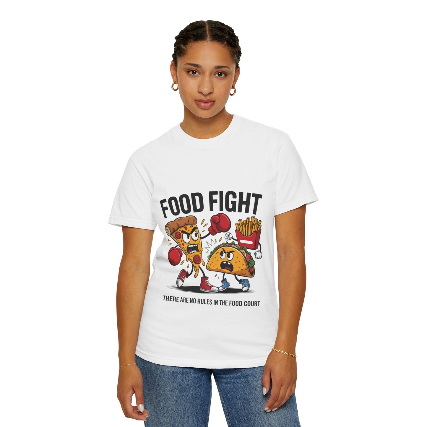 Funny Food Fight Unisex T-Shirt - Perfect for Food Lovers and Casual Wear