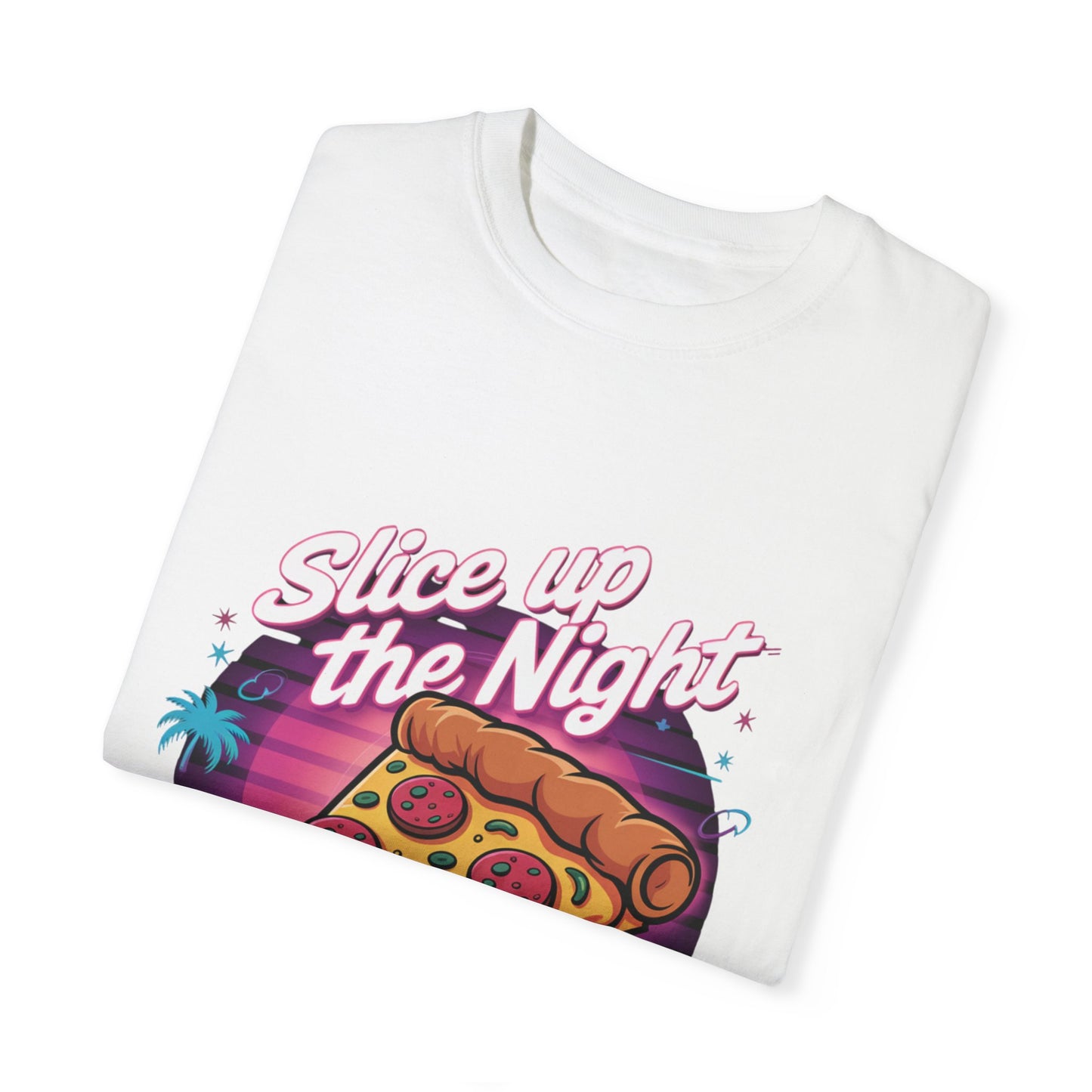 Retro Pizza Night Unisex T-Shirt - Slice up the Night Design