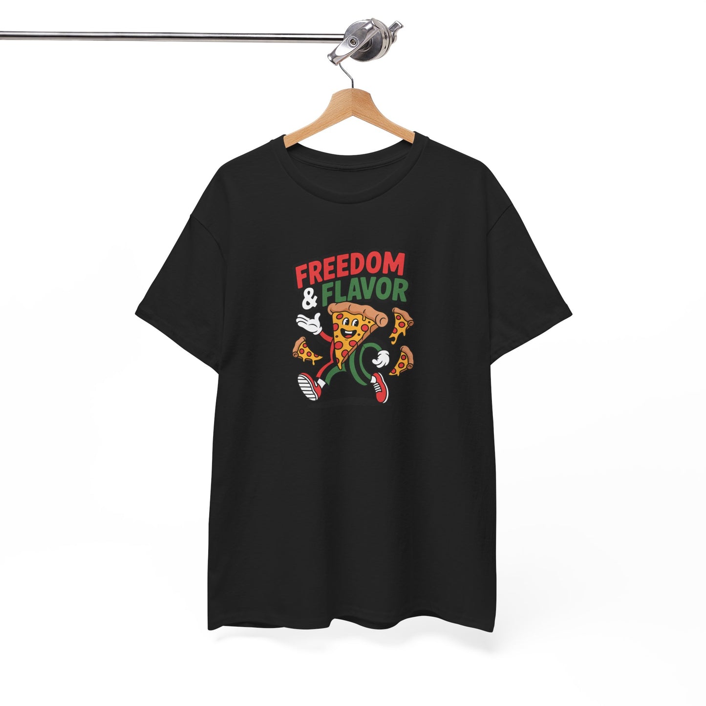 Freedom & Flavor Graphic Tee, Unisex Heavy Cotton Tee for Parties, Festivals, Casual Wear, Gifts, Retro Style T-Shirt