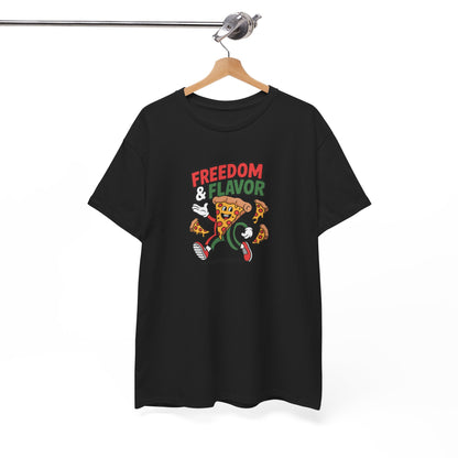 Freedom & Flavor Graphic Tee, Unisex Heavy Cotton Tee for Parties, Festivals, Casual Wear, Gifts, Retro Style T-Shirt