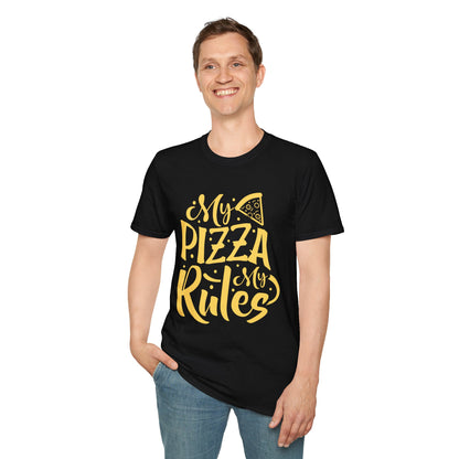 My Pizza Rules Unisex Softstyle T-Shirt - Perfect for Pizza Lovers & Foodies