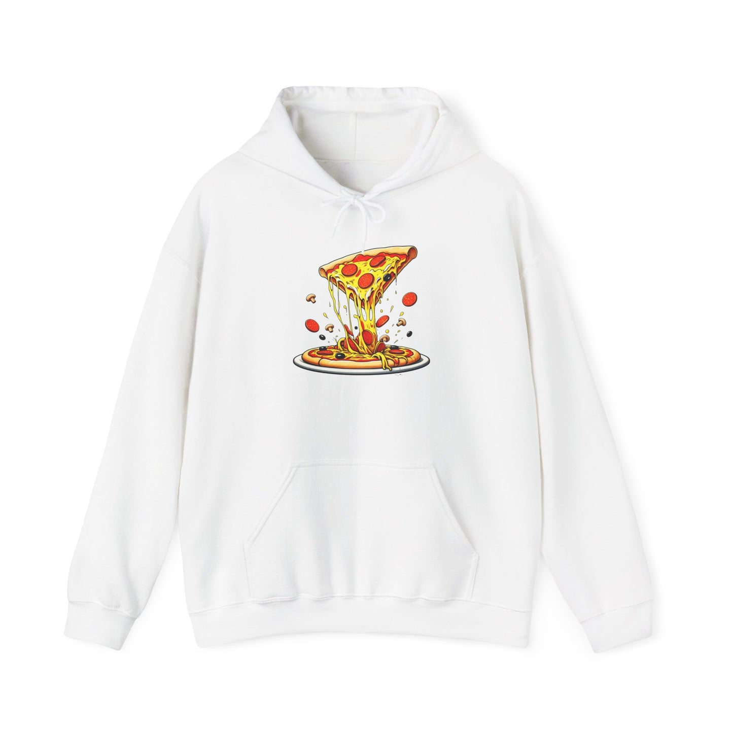 Pizza Lover's Unisex Hooded Sweatshirt - Comfortable and Fun Design for Foodies
