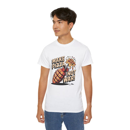 Make Pizza, Not War – Peace Grenade Crust Shirt