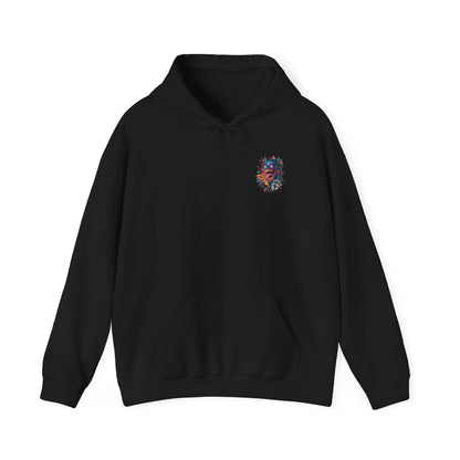 Funky Graphic Hoodie, Unisex Heavy Blend™ Sweatshirt With Unique Design, Cozy Streetwear, Casual Gift, Creative Apparel