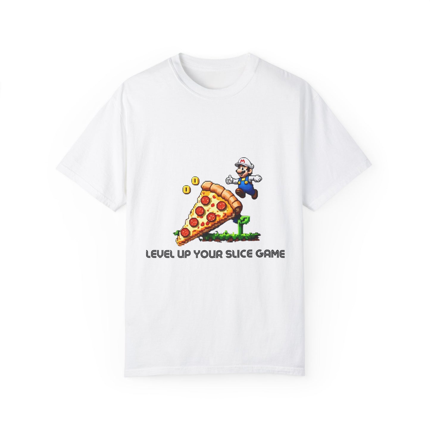 Level Up Your Slice Game Unisex T-Shirt - Fun Gamer Tee for Pizza Lovers