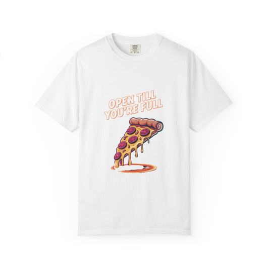 Pizza Lover's Unisex T-Shirt - 'Open Till You're Full'