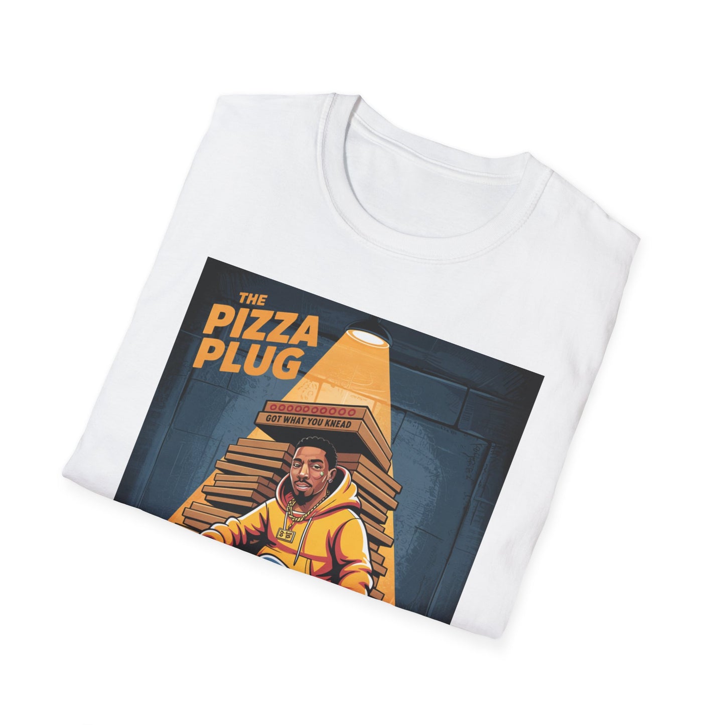 The Pizza Plug Unisex Softstyle T-Shirt - Fun Graphic Tee for Pizza Lovers