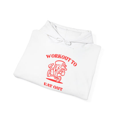 Funny Fitness Sweatshirt - "Workout to Eat Out" Unisex Hoodie
