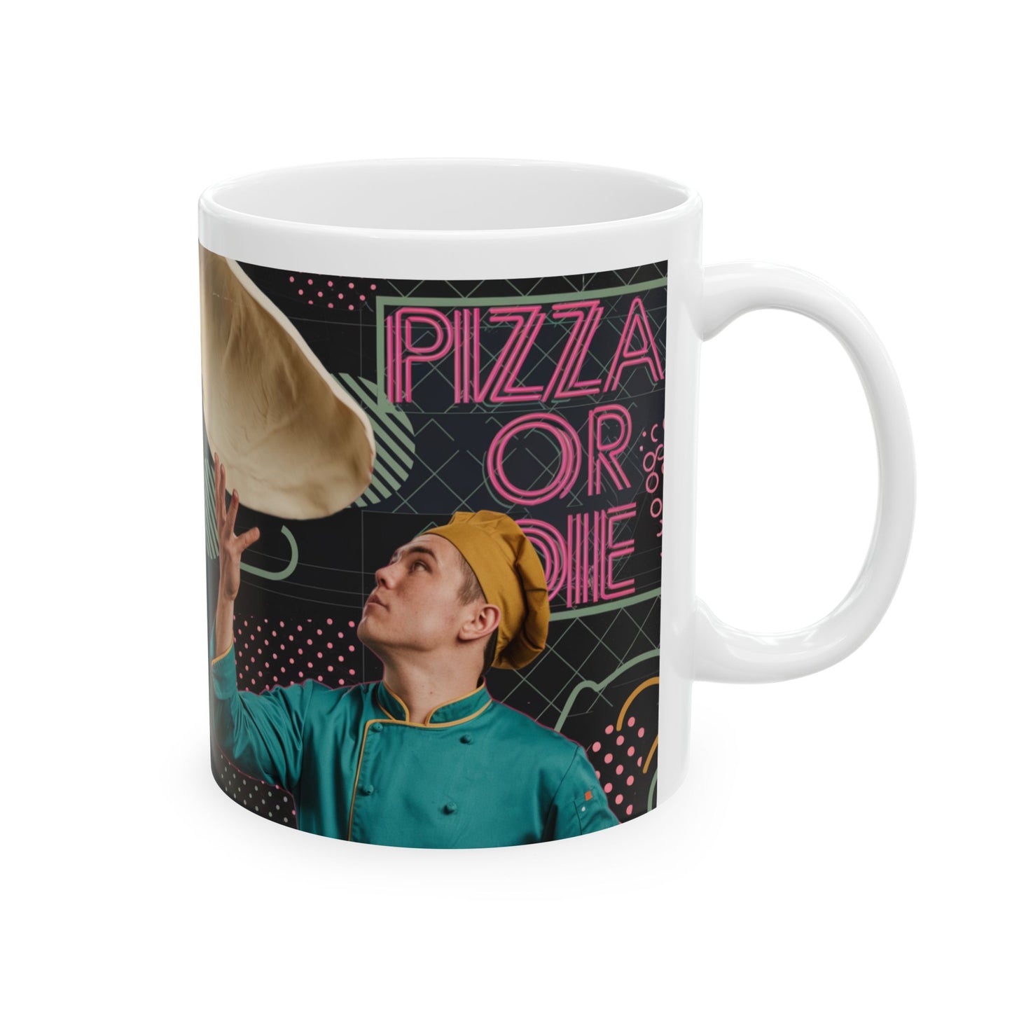 Pizza Chef Ceramic Mug - Fun 11oz & 15oz Coffee Cup for Foodies and Pizza Lovers