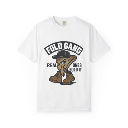 Pizza Lover Unisex T-Shirt, Fold Gang Graphic Tee, Funny Food Shirt, Casual Wear, Unique Gift Idea, Streetwear, Fun Apparel
