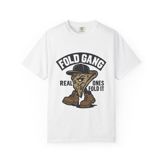 Pizza Lover Unisex T-Shirt, Fold Gang Graphic Tee, Funny Food Shirt, Casual Wear, Unique Gift Idea, Streetwear, Fun Apparel