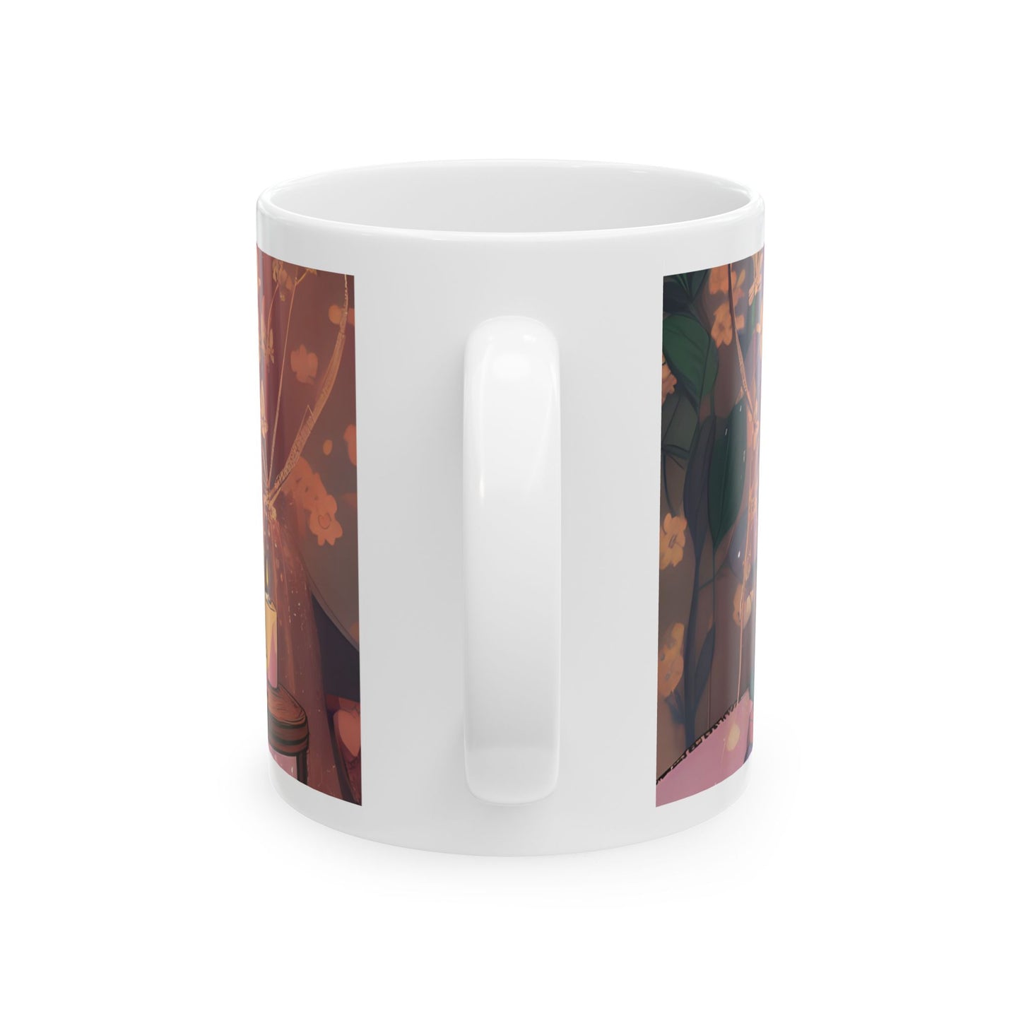 Cheddar & Chill Ceramic Mug - Cozy Pizza Lover's Coffee Cup for Relaxing Nights