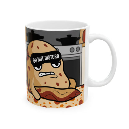 Funny Pizza Lover Ceramic Mug - "Do Not Disturb" Design (11oz, 15oz)
