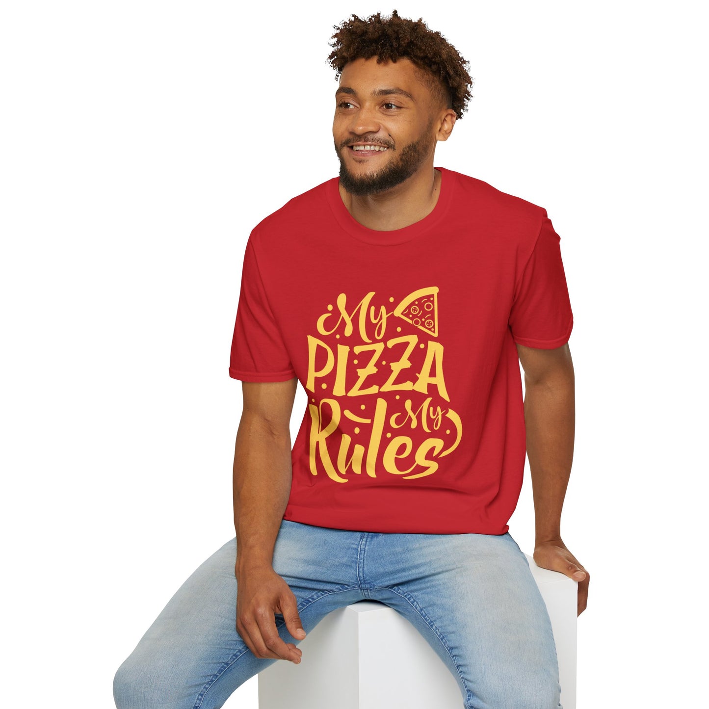 My Pizza Rules Unisex Softstyle T-Shirt - Perfect for Pizza Lovers & Foodies