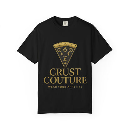 Fashionable Foodie T-Shirt, Crust Couture Design, Unisex Apparel, Gift for Pizza Lovers, Trendy Streetwear, Casual Wear