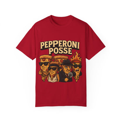 Funny Pizza Pepperoni Posse Unisex T-Shirt - Casual Apparel for Food Lovers