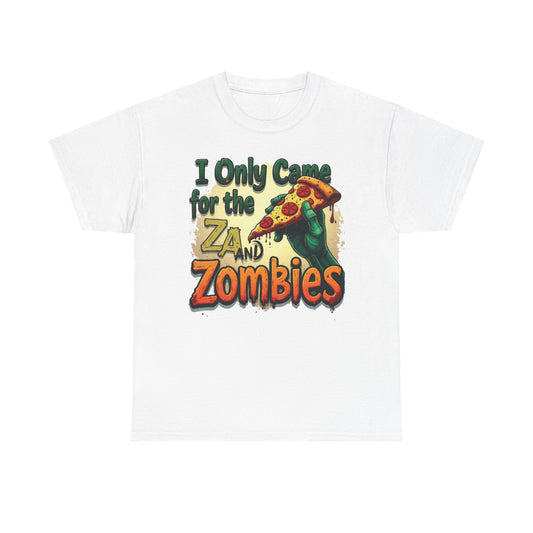 Zombie Pizza Tee: Fun Graphic T-Shirt for Halloween, Casual Wear, Gift for Pizza Lovers, Summer Relaxation