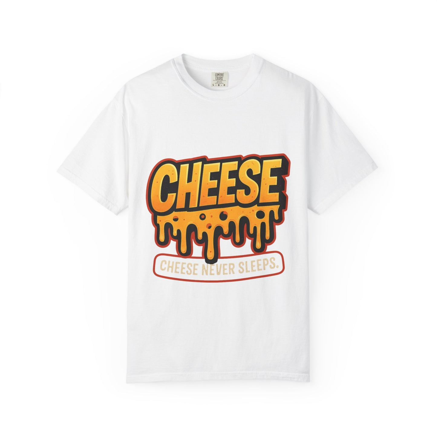 Cheese-Themed Unisex Garment-Dyed T-Shirt, Fun Foodie Tee for Cheese Lovers, Casual Wear, Gift for Foodies, Summer Style