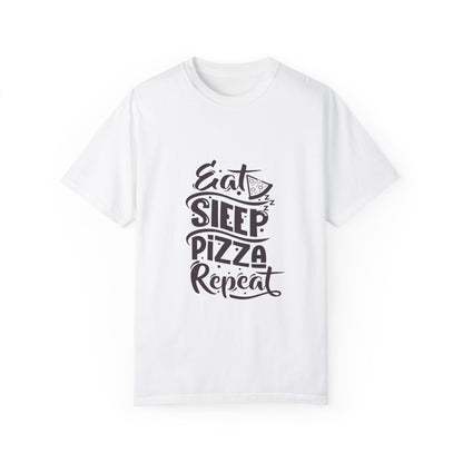 Eat Sleep Pizza Repeat Unisex Garment-Dyed T-Shirt