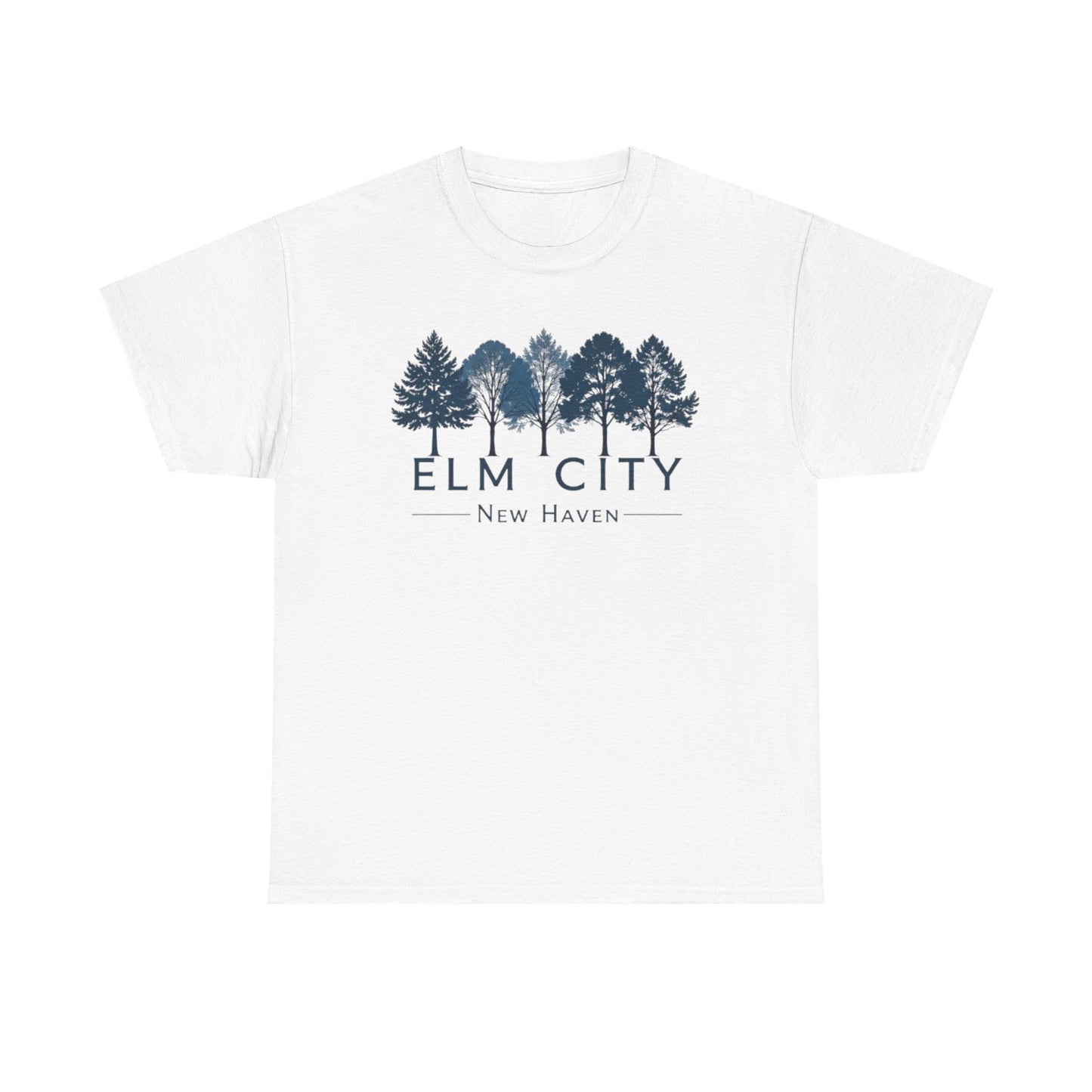 Elm City Unisex Heavy Cotton Tee - Nature-Inspired Graphic T-Shirt, Outdoor Vibe, Perfect Gift, Casual Wear, Eco-Friendly Style