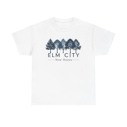 Elm City Unisex Heavy Cotton Tee - Nature-Inspired Graphic T-Shirt, Outdoor Vibe, Perfect Gift, Casual Wear, Eco-Friendly Style