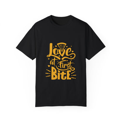 Unisex Love at First Bite T-Shirt - Perfect for Pizza Lovers