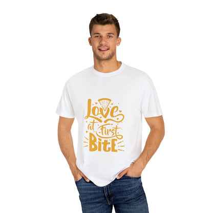 Unisex Love at First Bite T-Shirt - Perfect for Pizza Lovers
