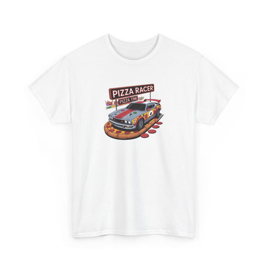 Pizza Racer Unisex Heavy Cotton Tee - Fun Graphic Tee for Pizza Lovers, Perfect Gift for Birthdays, Foodie Gifts, Casual Wear, Car [...]