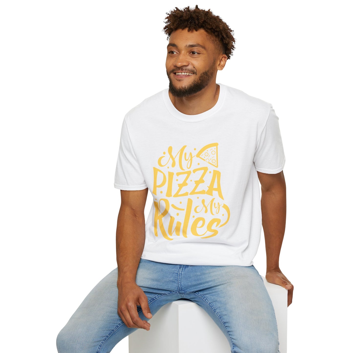 My Pizza Rules Unisex Softstyle T-Shirt - Perfect for Pizza Lovers & Foodies