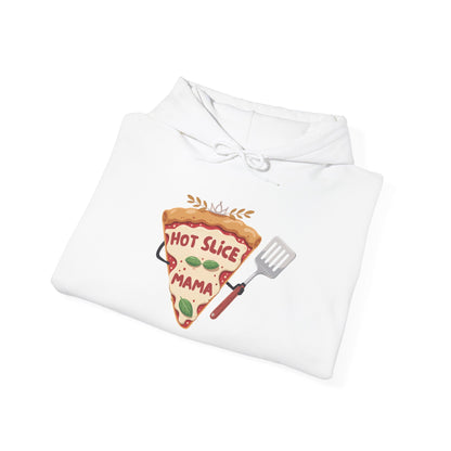 Pizza Lover Unisex Hoodie - 'Hot Slice Mama' Design