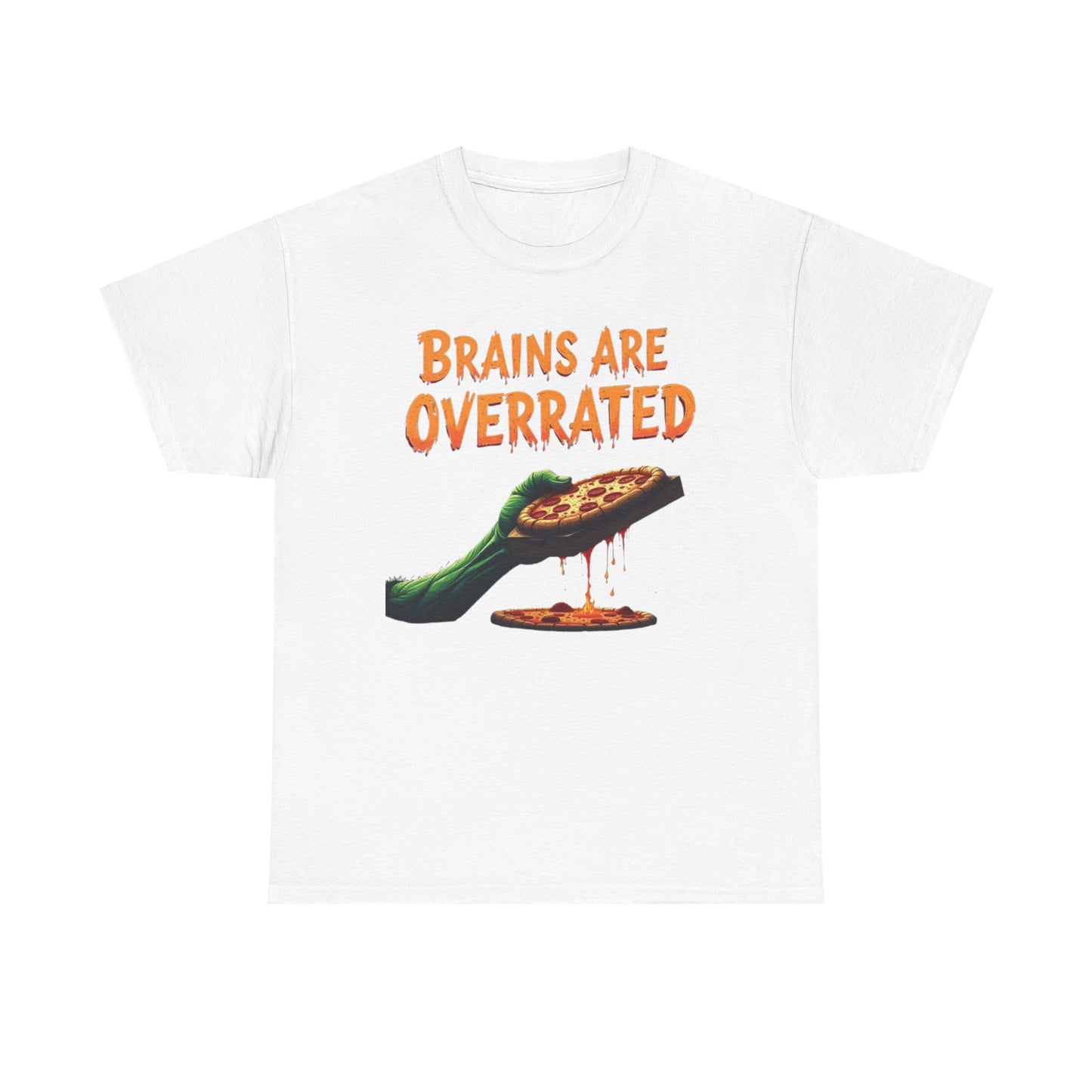 Halloween Humor Unisex Tee, Brains Are Overrated Graphic Tee, Fun Gift for Halloween Party, Casual Wear, Quirky Gift Idea