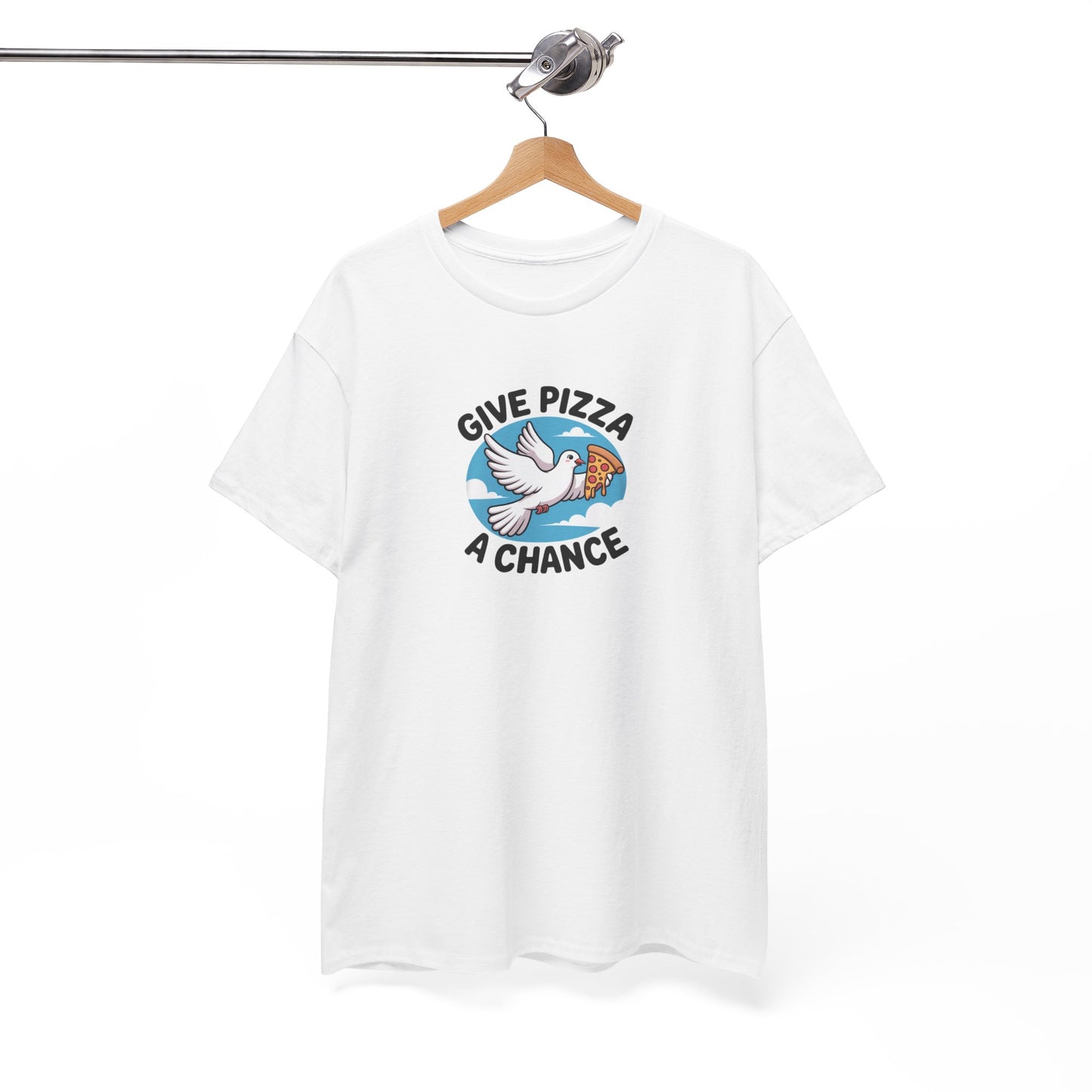 Give Pizza a Chance Unisex Tee | Fun Graphic T-Shirt, Pizza Lover Gift, Casual Wear, Foodie Tee, Retro Style Shirt