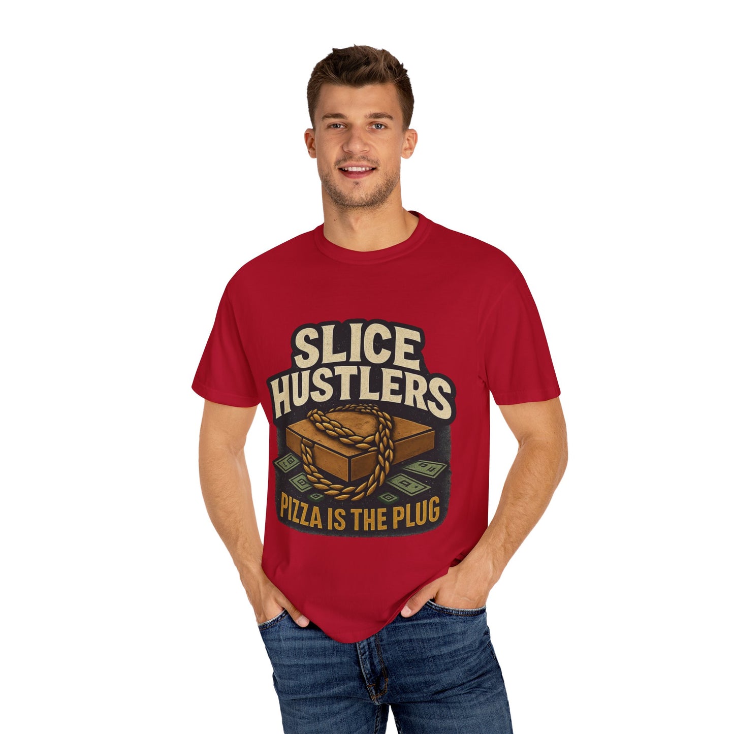 Pizza Hustler Unisex T-Shirt | Fun Foodie Gift, Casual Wear, Pizza Lover Shirt, Quirky Graphic Tee, Unique Gift Idea