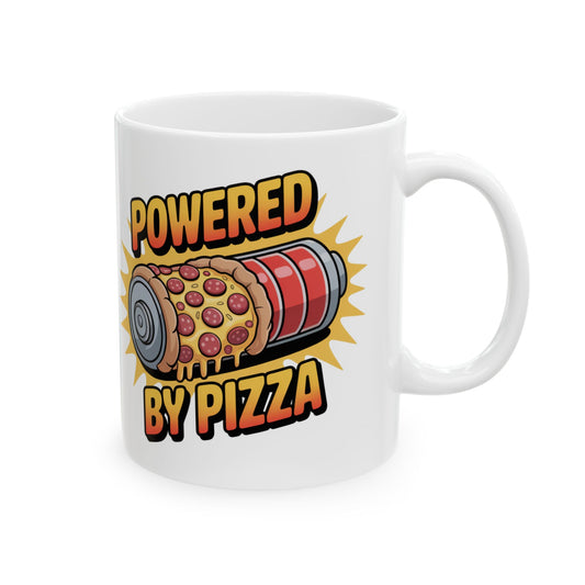 Powered by Pizza – Fuel Can Slice Mug