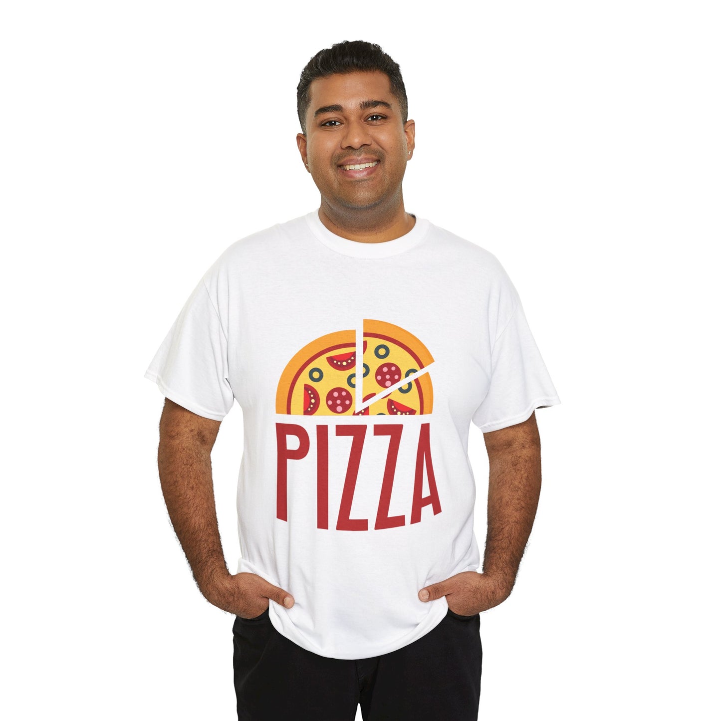 Fun Pizza Slice Unisex Heavy Cotton Tee - Perfect for Food Lovers!