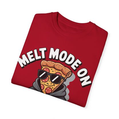 Melt Mode On Unisex T-Shirt | Fun Pizza Graphic Tee