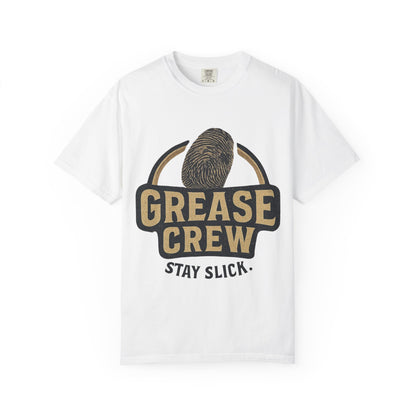 Grease Crew T-Shirt: Vintage Style Shirt, Unisex Graphic Tee, Gift for Car Enthusiasts, Retro Apparel, Fun Casual Wear
