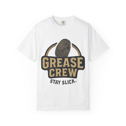 Grease Crew T-Shirt: Vintage Style Shirt, Unisex Graphic Tee, Gift for Car Enthusiasts, Retro Apparel, Fun Casual Wear